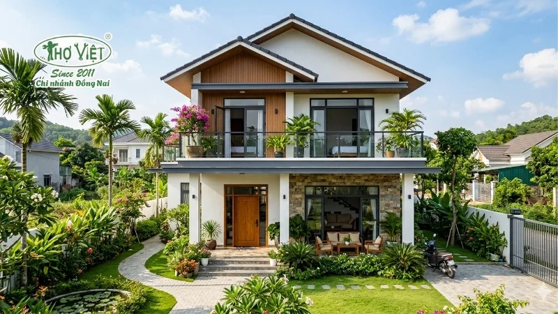 mẫu nhà cấp 4 2 tầng và đẹp nổi bật