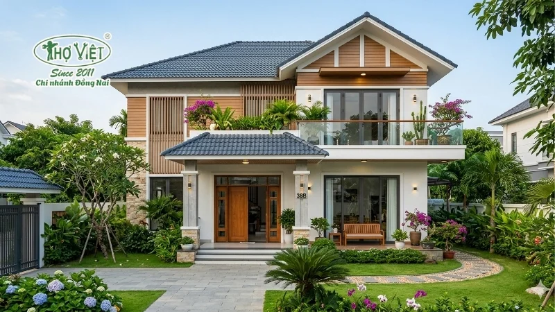 mẫu nhà cấp 4 2 tầng và đẹp nổi bật