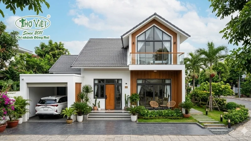 mẫu nhà cấp 4 2 tầng và đẹp nổi bật