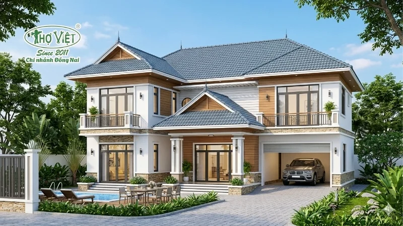 mẫu nhà Thái 2 tầng thiết kế ấn tượng
