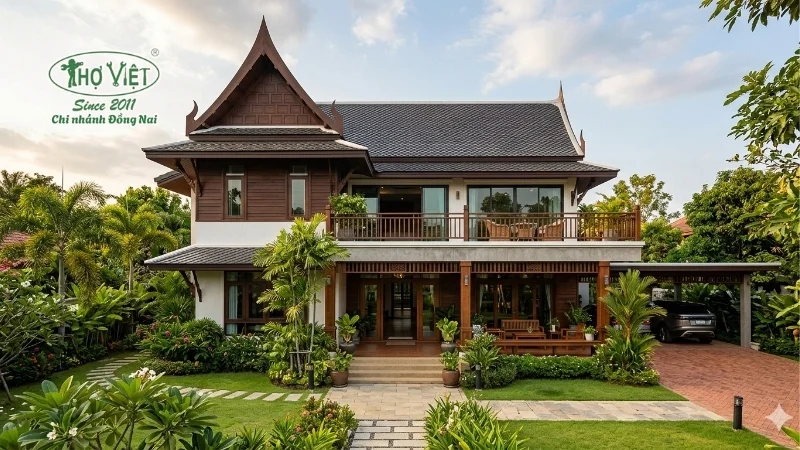 mẫu nhà Thái 2 tầng thiết kế ấn tượng