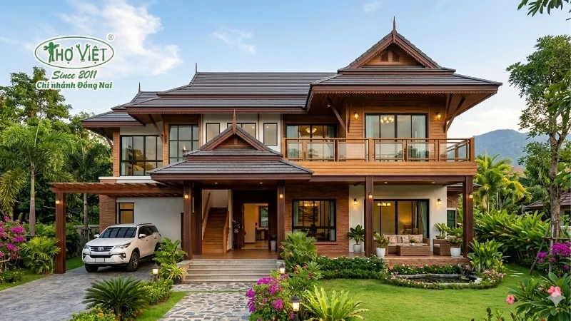 mẫu nhà Thái 2 tầng thiết kế ấn tượng