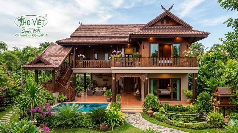 mẫu nhà Thái 2 tầng thiết kế ấn tượng