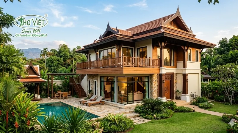 mẫu nhà Thái 2 tầng thiết kế ấn tượng