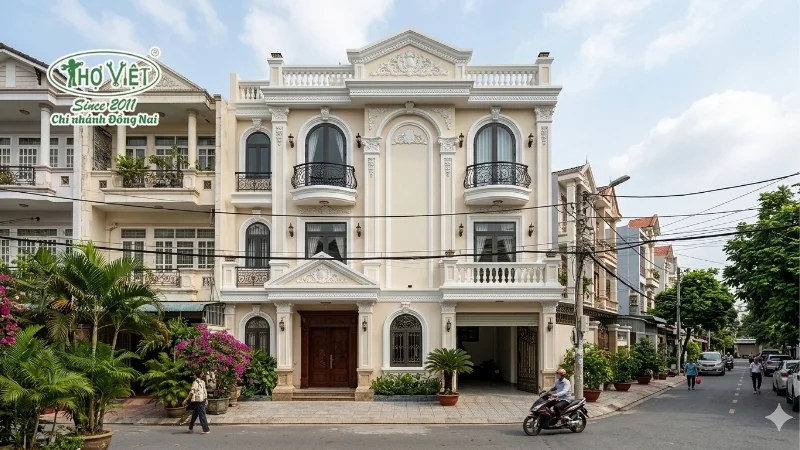 50+ mẫu nhà mặt tiền 6m tân cổ điển đẹp và tiện nghi 9 mẫu nhà mặt tiền 6m tân cổ điển ấn tượng gây ấn tượng