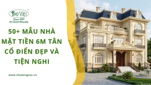 mẫu nhà mặt tiền 6m tân cổ điển