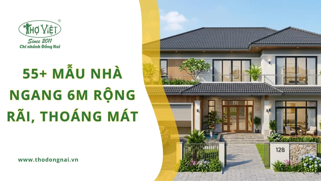 55+ mẫu nhà ngang 6m rộng rãi, thoáng mát 1 55+ mẫu nhà ngang 6m rộng rãi, thoáng mát