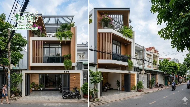 mẫu nhà ống 3 tầng 4x16 đẹp hiện đại, tiện nghi