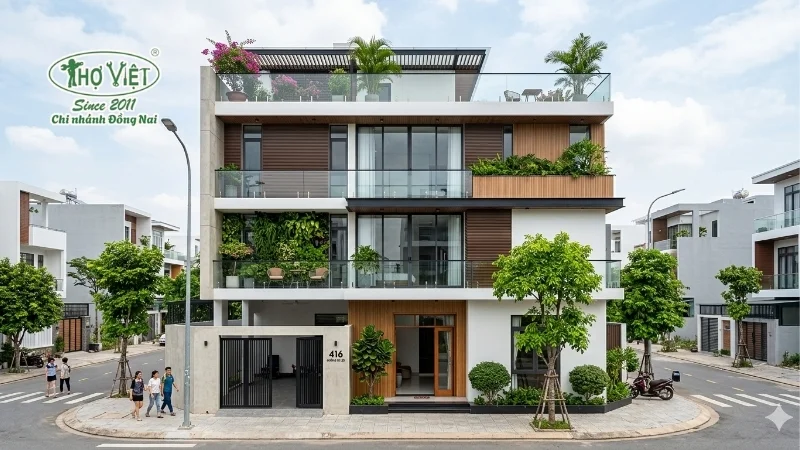 mẫu nhà ống 3 tầng 4x16 đẹp hiện đại, tiện nghi
