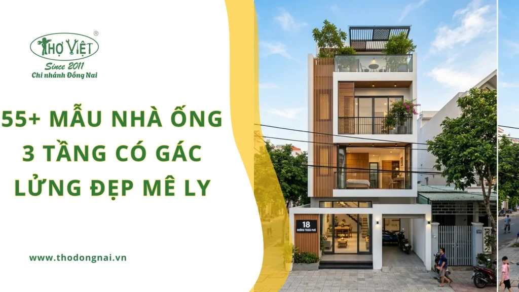 55+ mẫu nhà ống 3 tầng có gác lửng đẹp mê ly