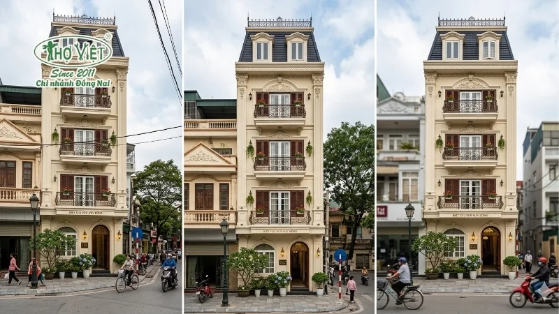 mẫu nhà ống 5 tầng kiểu Pháp được yêu thích