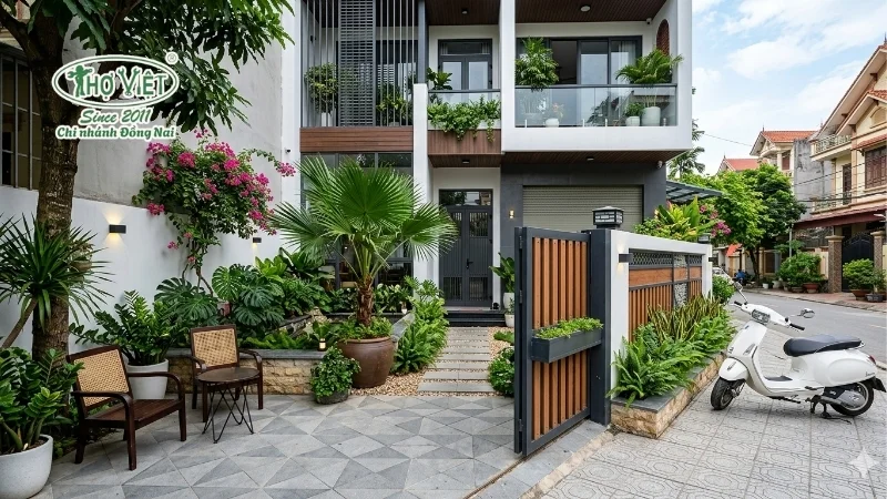 mẫu sân trước nhà đẹp được yêu thích