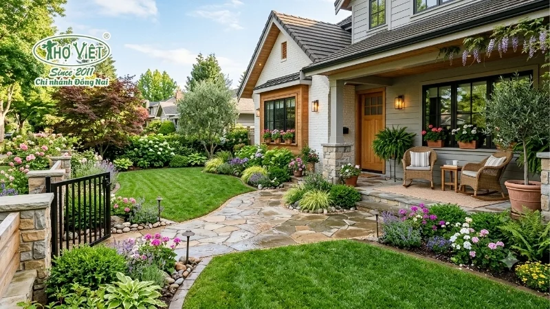 mẫu sân trước nhà đẹp được yêu thích