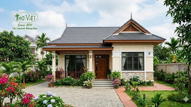 50+ mẫu nhà cấp 4 ngang 6m 3 phòng ngủ đáng xây 5 Mẫu nhà cấp 4 ngang 6m 3 phòng ngủ mái Thái