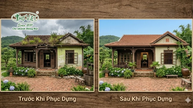 55+ mẫu nhà cấp 4 thời xưa mộc mạc và gần gũi 5 Các mẫu nhà cấp 4 thời xưa được phục dựng phổ biến
