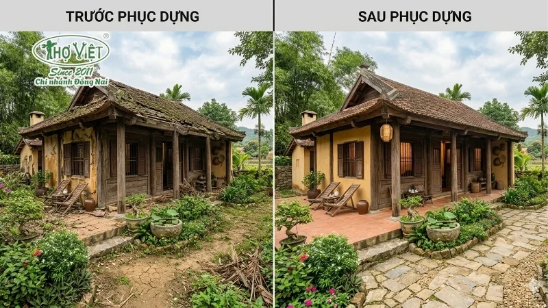 55+ mẫu nhà cấp 4 thời xưa mộc mạc và gần gũi 8 Các mẫu nhà cấp 4 thời xưa được phục dựng phổ biến