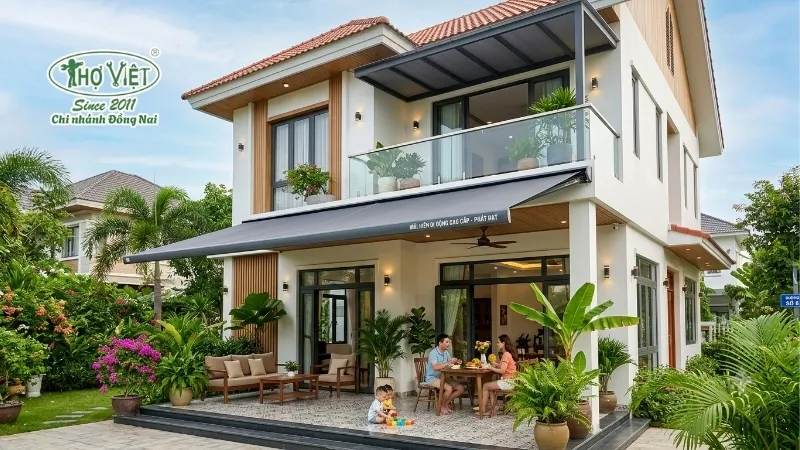 55+ mẫu nhà có mái hiên đẹp và tiện nghi 4 Mái hiên di động tiện lợi