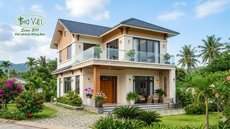 50+ mẫu nhà mái ngói 2 tầng đẹp hài hòa 4 nhà mái ngói 2 tầng hiện đại
