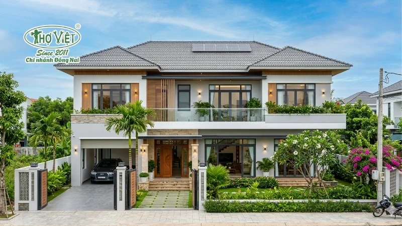 50+ mẫu nhà ngang 10m 2 tầng rộng rãi và thông thoáng 5 Nhà ngang 10m 2 tầng mái Nhật
