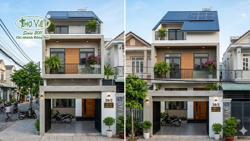 Nhà ống 2 tầng mái tôn là gì?