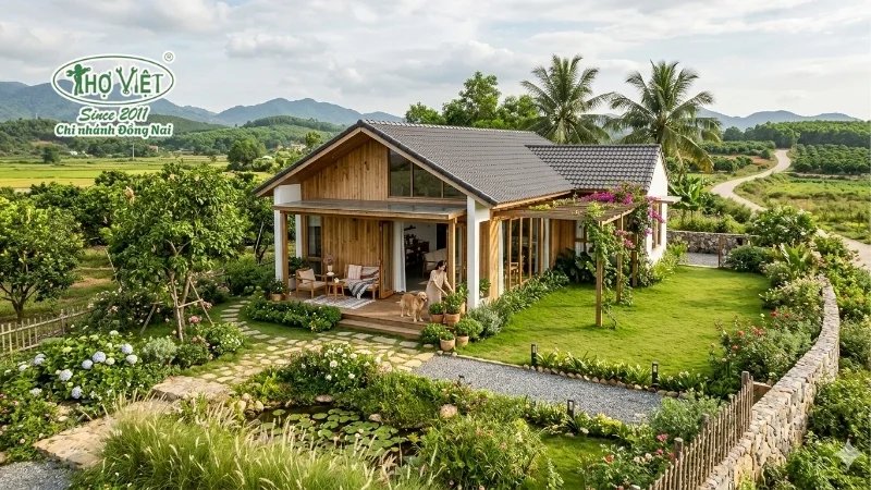 50+ mẫu nhà vườn đẹp ở nông thôn đẹp tinh tế 4 Thiết kế nhà vườn theo phong cách hiện đại