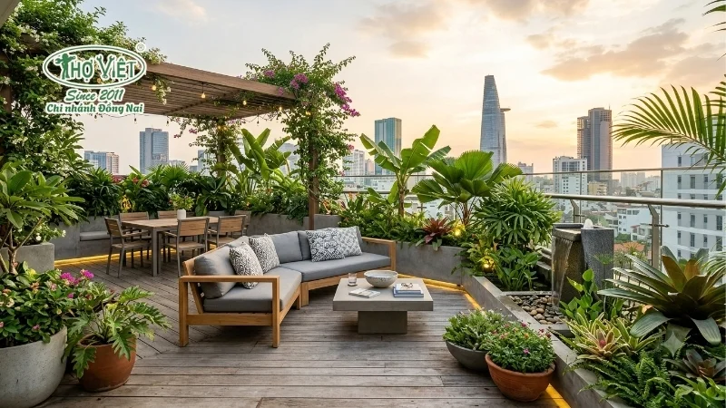 Sân vườn trên sân thượng là gì?