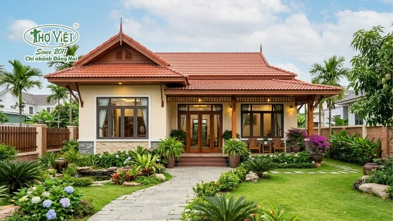Tại sao 100m2 là diện tích phù hợp nhà mái thái 1 tầng?
