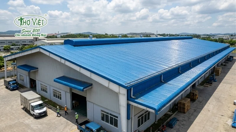 55+ mẫu nhà mái lệch lợp tôn sang trọng và tiện nghi 3 Tôn lạnh