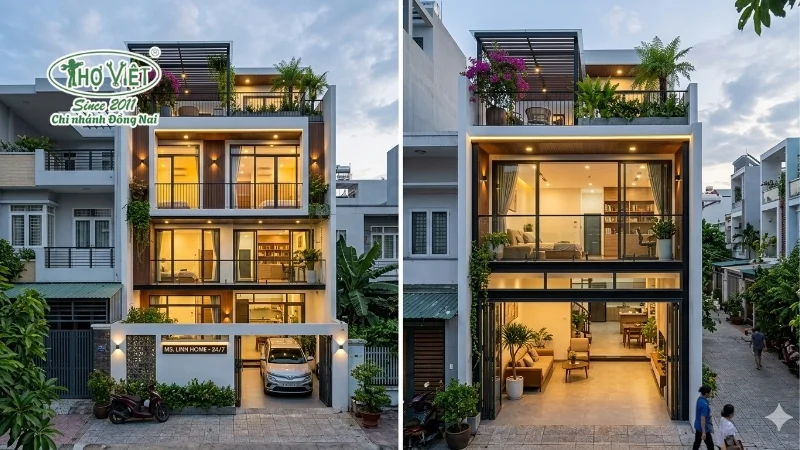 Các vị trí đặt gác lửng phổ biến trong nhà ống 3 tầng